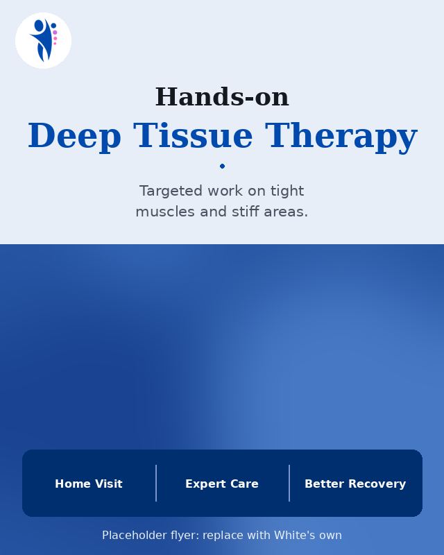 Placeholder flyer: deep tissue therapy